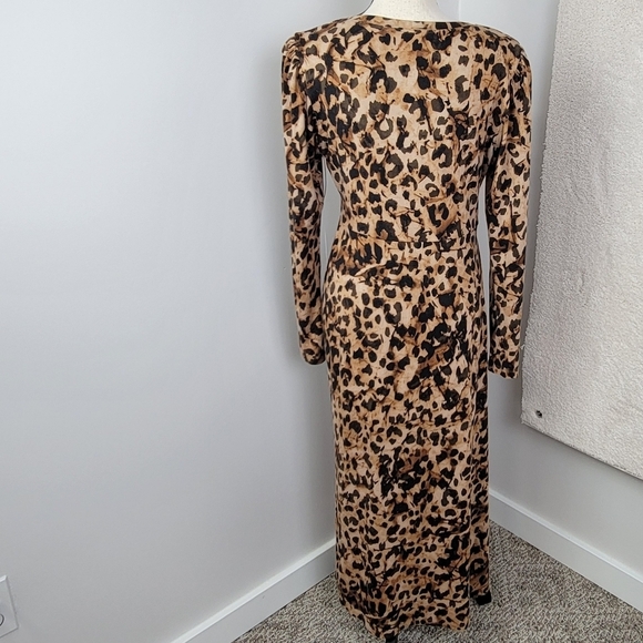 CAbi Style #4216 Driver's Seat Selma Cheetah Print Midi Mobwife Dress Sz M NEW - Picture 6 of 16